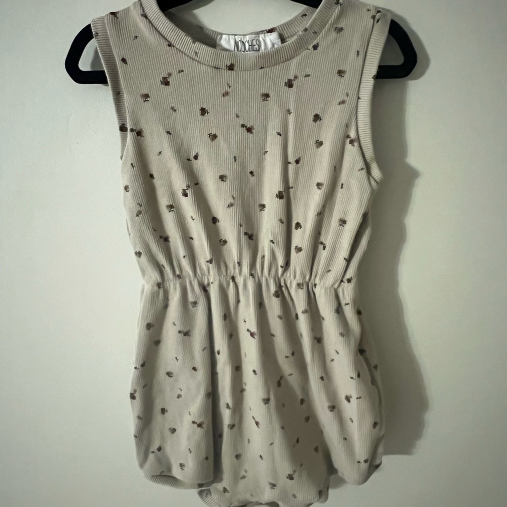 18-24 month beige floral romper